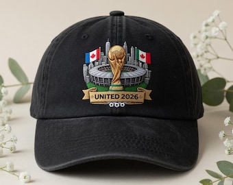 United 2026 Embroidered Soccer Cap World Football Stadium Hat USA Canada Mexico Fan Gift Dad Hat Sports Event Baseball Cap