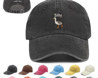 Embroidered Silly Goose Cap, Vintage Humorous Baseball Hat for Mom or Dad, Funny Wildlife Animal Cap, Outdoor Camping Hat, Father's Day Gift