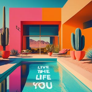 Live The Life You Want | Printable Poster Design