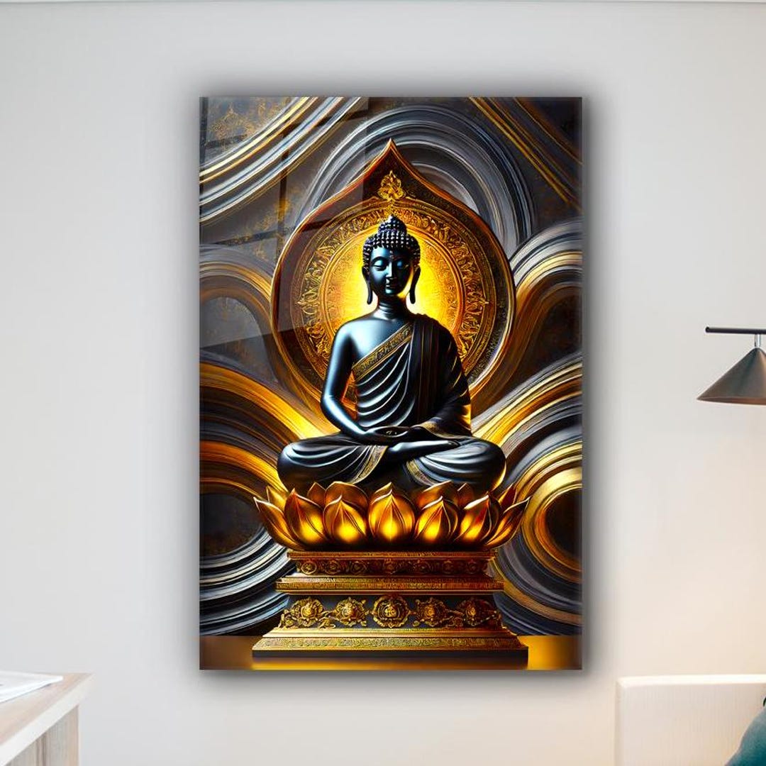 Gold Buddha Wall Art, Luxury Zen Decor, Elegant Spiritual Wall Art for ...