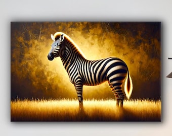 Zebra Glass Wall Art, Tempered Glass Wall Decor, Modern Animal Wall Art, Black White Zebra Artwork, Living Room Wall Decor