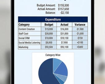 Social Media Marketing Budgetplaner | Ad Spend Tracker Excel Vorlage