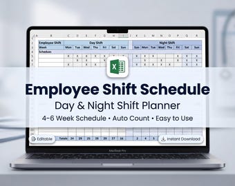 Mitarbeiter Schicht Planer Excel Vorlage, 12-Stunden Krankenhaus Stundenplan, Personal Dienstplan Tabelle, Arbeitsplan Tracker, Google Sheets