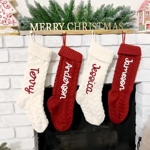 Hand-Embroidered Christmas Stocking: Personalized Holiday Decor