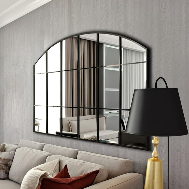 ElegantMirrorArt Gothic Arch Window Pane Mirror - Thumbnail 3