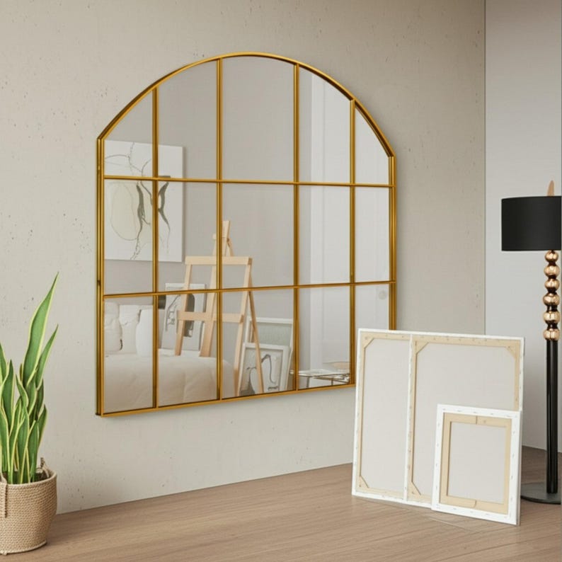 ElegantMirrorArt Gothic Arch Window Pane Mirror - Thumbnail 5