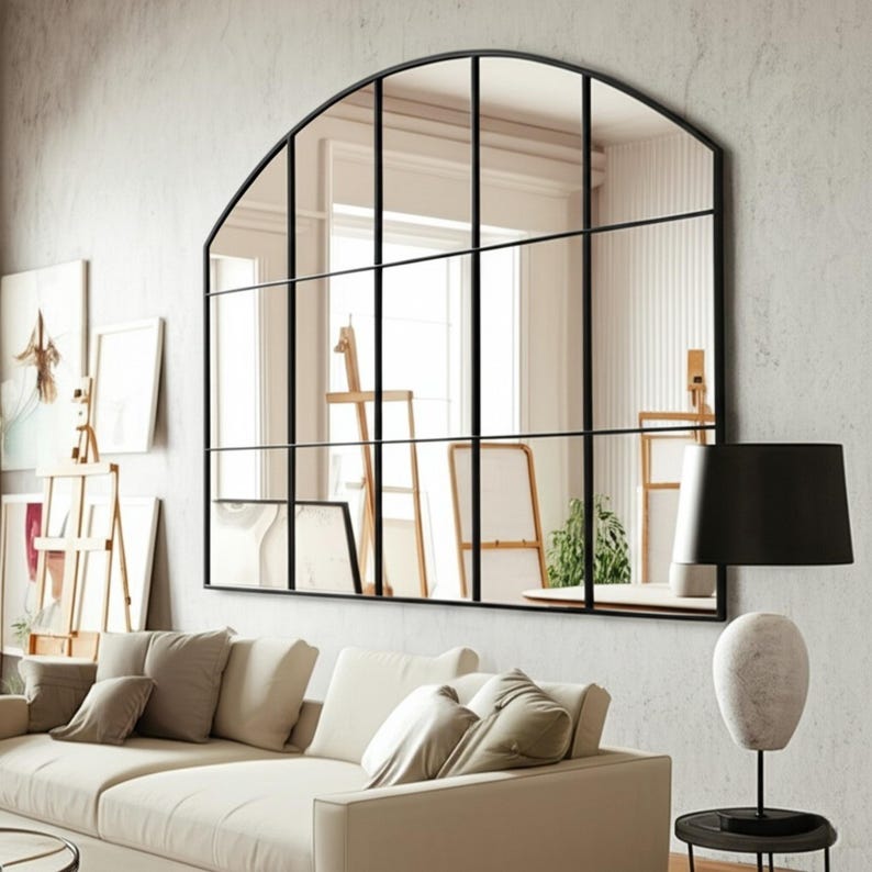 ElegantMirrorArt Gothic Arch Window Pane Mirror - Thumbnail 4