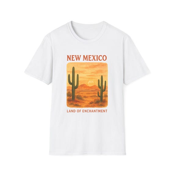 New Mexico Land of Enchantment Watercolor Desert Landscape With Cactus &  Sunset Southwest Scenic Shirt - Etsy