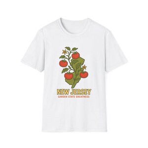 Garden Zustand Größe T-Shirt New Jersey Tomatenpflanze Karte Design Skurril NJ Farm Pride