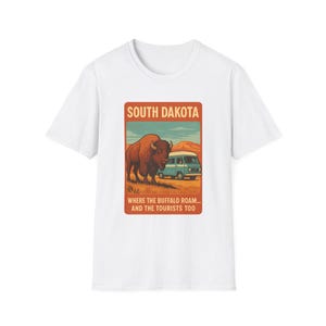 Copy of South Dakota Do Not Pet the Fluffy Cows Funny Bison Warning T-Shirt