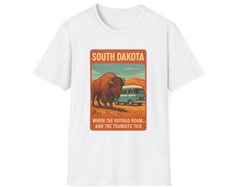 Copy of South Dakota Do Not Pet the Fluffy Cows Funny Bison Warning T-Shirt