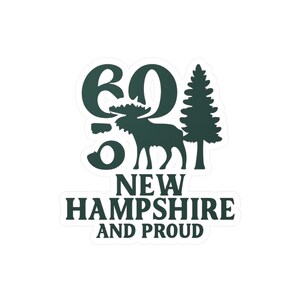 603 en trotse sticker | bosgroene elanden en dennen | nh natuurliefhebber cadeau