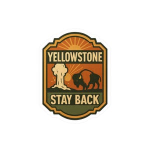 Retro Yellowstone patch - vintage travel badge design - Sticker