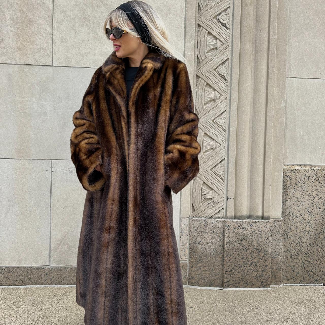 Y2k Brown Fur Coat - Etsy