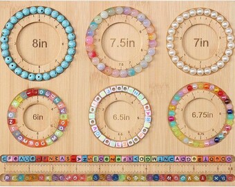 Bead Board for Jewelry Making, Bamboo Beading Board for Jewelry Bracelet Making, Bracelet Bead Board, Bracelet Bead Board for Bracelet