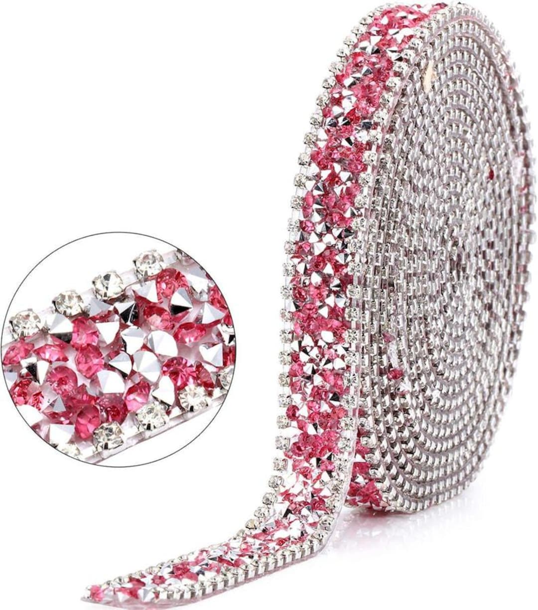 Wide Rhinestone Ribbon 3 Yard X 0.6