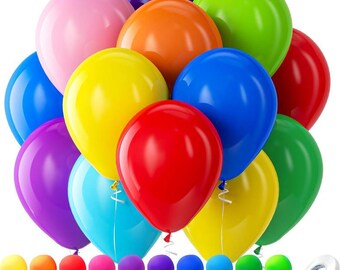 Custom Color Latex Balloons – 5", 12", 18", 36" | Personalized Party Balloons for Birthday, Baby Shower, Wedding, Graduation, Gender Reveal