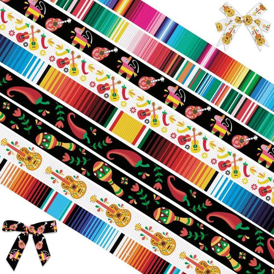 9 Rolls Fiesta Ribbon 3/8