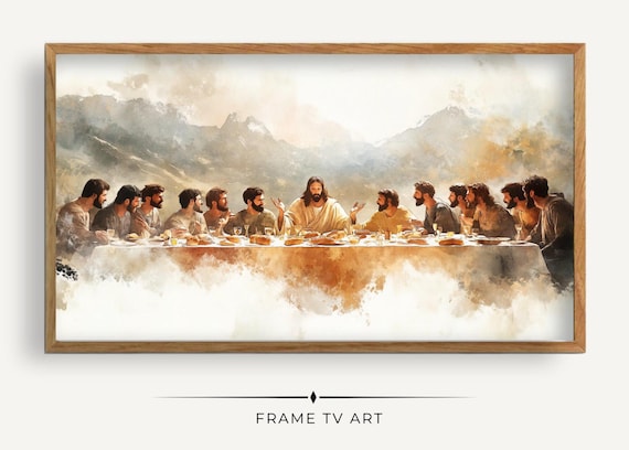 The Last Supper TV Art: Religious Jesus Painting (Digital Download)