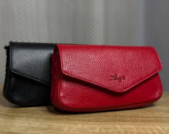 Elegant leather clutch-wallet