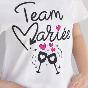 &quot;Team Bride&quot; T-shirt for Bachelorette Party - Bridesmaid Gift, Witness Gift, Wedding Announcement Gift for Her