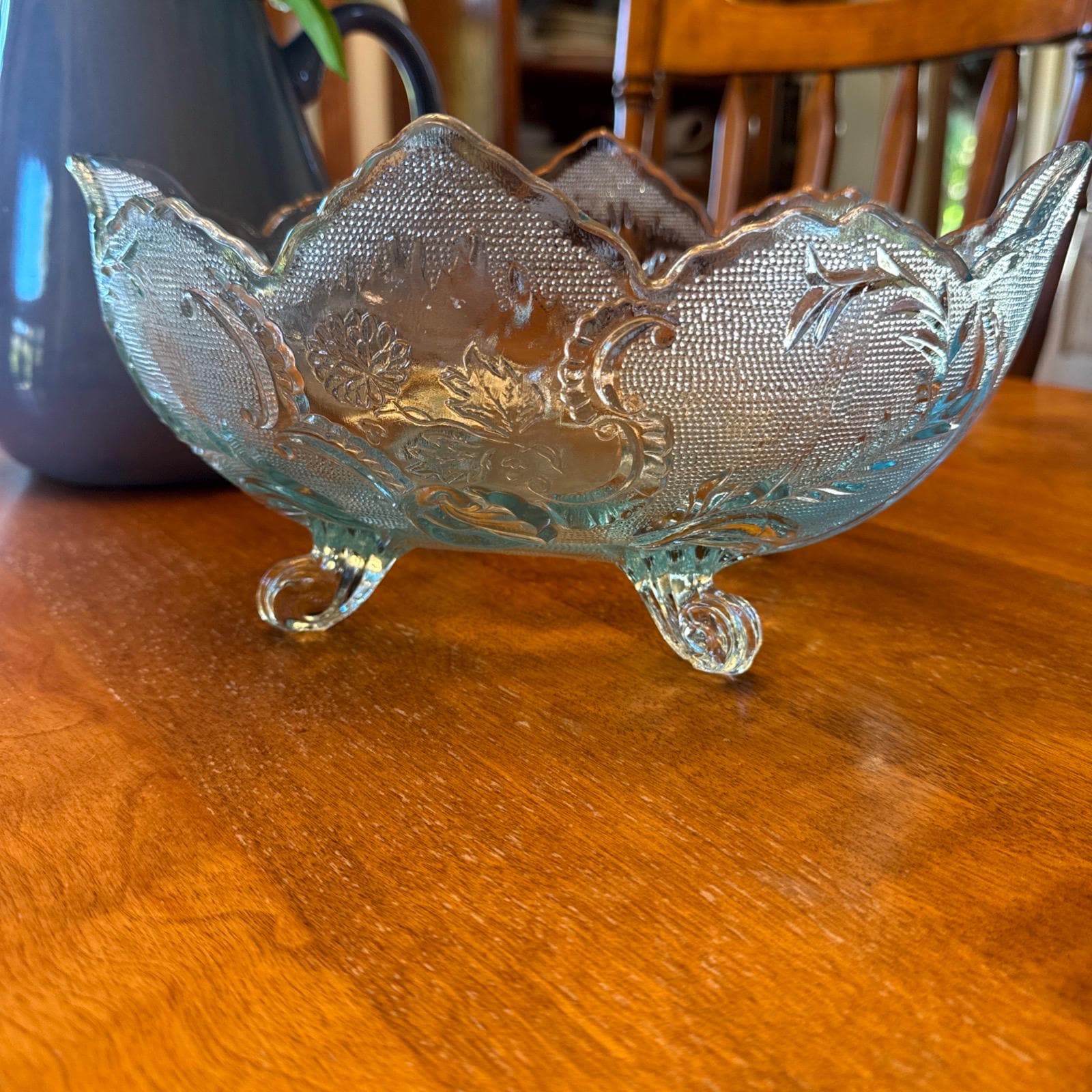 Jeanette Glass Lombardi Footed Fruit Bowl - Etsy