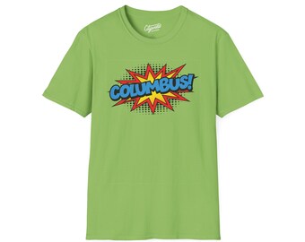 Columbus Pop Art T-Shirt: Unisex Ring-Spun Cotton Tee
