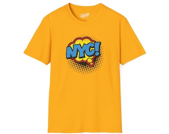NYC Pop Art T-Shirt: Unisex Ring-Spun Cotton New York Tee