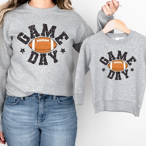 Football Crewneck Sweatshirt, Daddy and Me Matching Sweatshirts