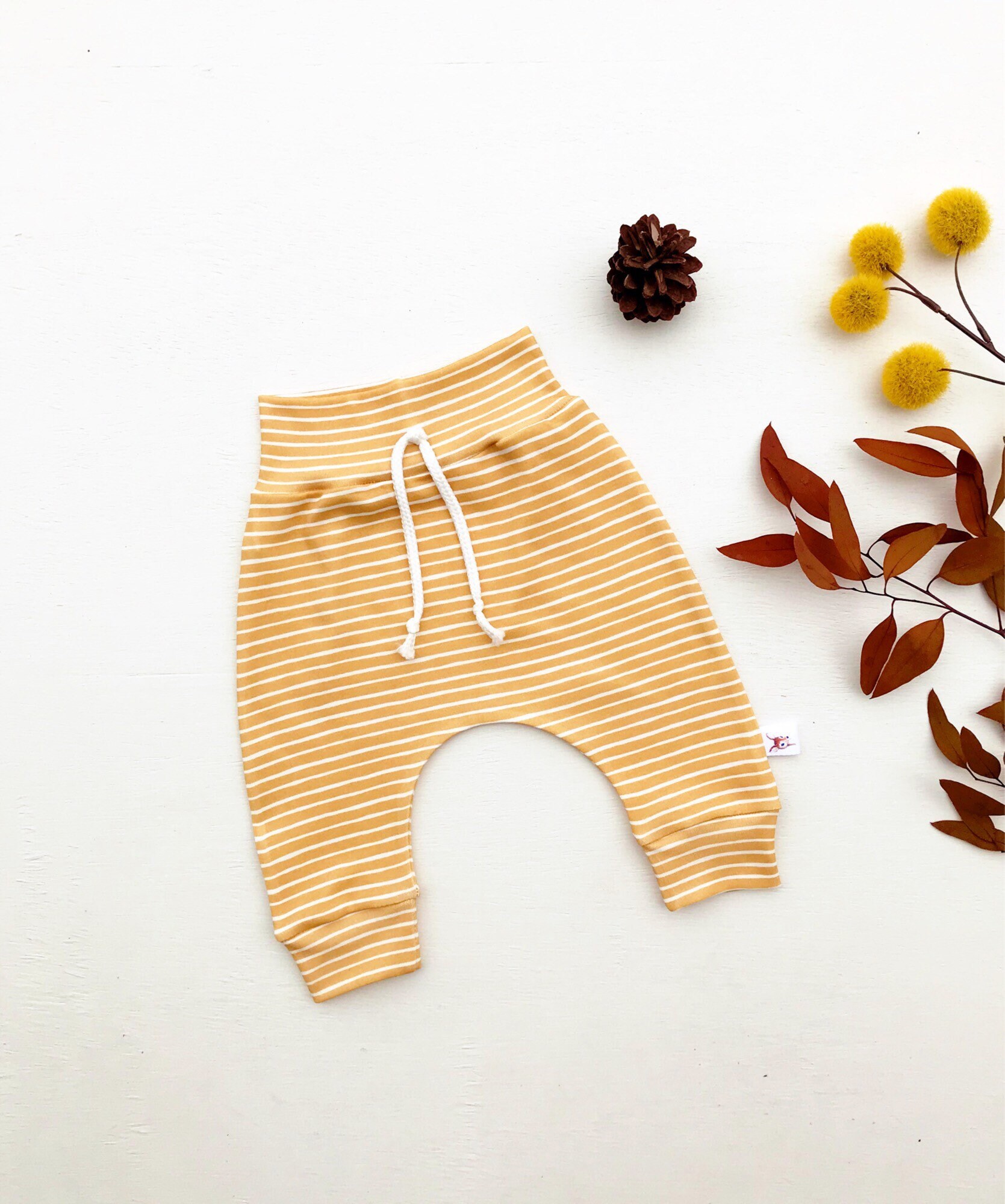 mustard baby leggings