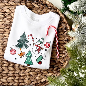Christmas Doodles Kids Crewneck Sweatshirt, Toddler