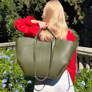 Handmade Italian Leather Tote Bag, Italian Leather Handbag, Italian Leather Purse, Shoulder Bag, Designer Handbag, Leather Bag, Gift for Her