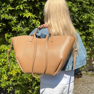 Italian Leather Handmade Tote Bag, Italian Leather Handbag, Leather Purse Women, Shoulder Bag, Genuine Leather Bag, Leather Gift for Her