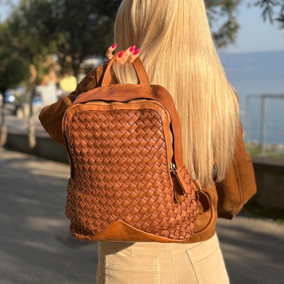 designer tan leather backpack Luxury Italian 16 Inch Premium Finish, Classy Leather Bags The ultimate FOREVER 21 Backpack Faux Leather