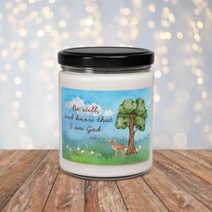 Be Still Deer Soy Candle: Nature Lover Gift, 9 oz