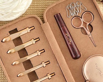 KnitPro Oasis Interchangeable Crochet Hook Set: Wooden Handle Crochet Gifts