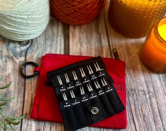 ChiaoGoo TWIST Shorties Knitting Needle Set: Mini (Red) Interchangeable circular needles for small circumferences