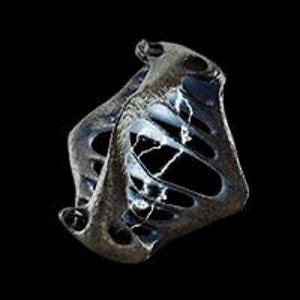 Puede incluir: Un anillo de plata con un dise&ntilde;o &uacute;nico, org&aacute;nico y abstracto. El anillo est&aacute; hecho de metal y tiene una superficie texturizada.