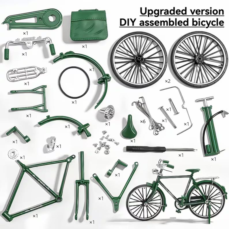 Metal Bicycle Model Kit – 56-piece Assembly, Desk Decor - Etsy