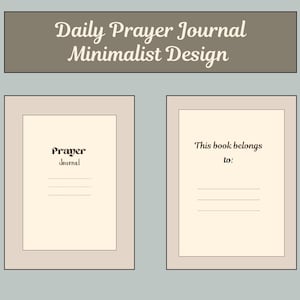 Prayer Journal Guided Scripture-Based Journal with Prompts, Verses, and Reflections, Minimalist Design, Gender Neutral