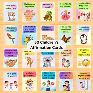 Carte di affermazione per bambini – Download digitale