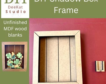 DIY Shadow Box Frame | Unfinished Wood Shadowbox | Interchangeable Insert Frame | Farmhouse Decor