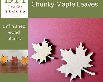 DIY Maple Leaf: Chunky Fall Decor Shelf Sitter