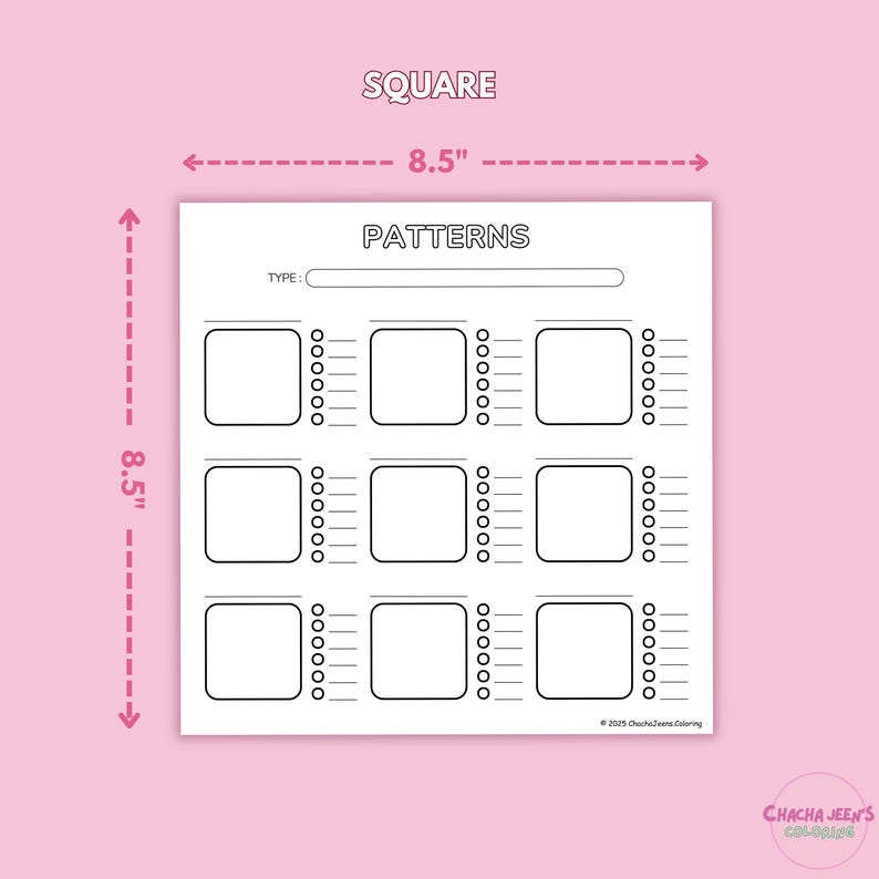 Marker Pattern Practice Sheets: Coloring Pages (PDF) - Etsy