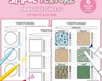 Texture Practice Pages: Alcohol Marker Color Chart (PDF)