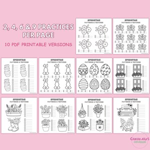 Springtime Kawaii Coloring Practice Sheets: Marker Texture Chart (PDF ...