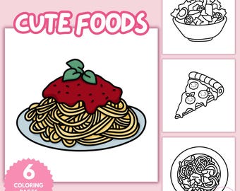 Kawaii Food Coloring Pages: Bold & Easy Designs (PDF)