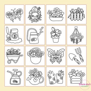 Kawaii Spring coloring pages, spring coloring book, cozy coloring pages, happy easter, cute bold easy coloring pages, coloring pages for adults and teens, Kawaii coloring pages, coloring books, hand drawn, Alcohol Markers, Coloring Pages PDF, Printable coloring Pages, digital download, instant download, Chachajeenscoloring