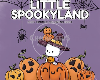 Kawaii Halloween Bunny Coloring Pages: Spooky Season PDF (Instant Download)