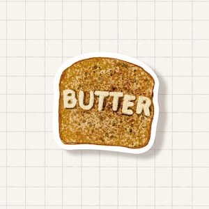 Autocollant sticker breakfast butter tartine de beurre aesthetic journaling junk pour scrapbooking sticker club